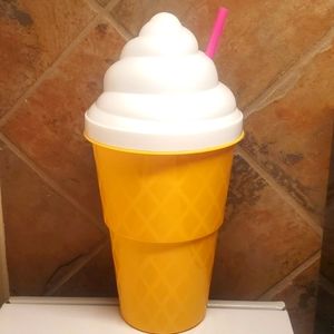 NWT - Ice Cream Tumbler with Straw